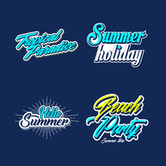Summer vector typography