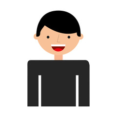 young man avatar character vector illustration design