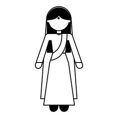 Woman of the hindu culture vector illustration design