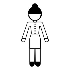 businesswoman avatar character icon vector illustration design