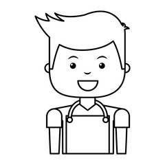 Man with apron avatar vector illustration design