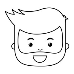 young man avatar character vector illustration design