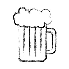 fresh beer jar isolated icon vector illustration design