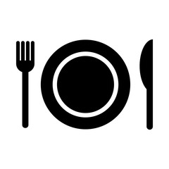 dish with fork and knife isolated icon vector illustration design