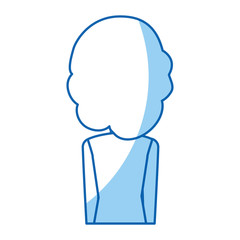 young back woman avatar character vector illustration design