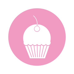 sweet cupcake isolated icon vector illustration design