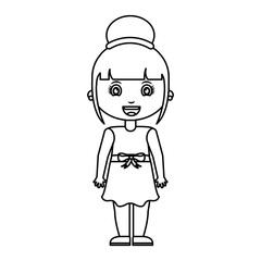 cute little girl student vector illustration design