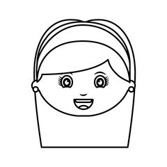 cute little girl student vector illustration design