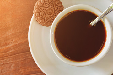 coffee cup and cookie