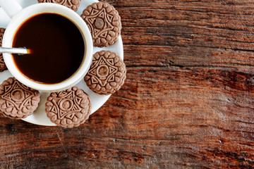 coffee cup and cookie