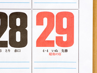 Japanese memorial day of Emperor Showa
