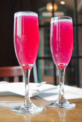 Pink Mimosa Cocktails