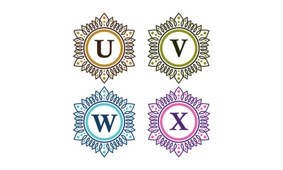 Emblem Initial U V W X