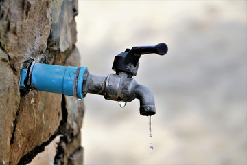 water dropping from faucet