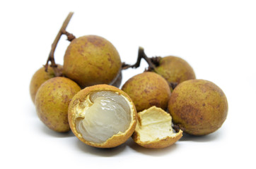 Longan on white background