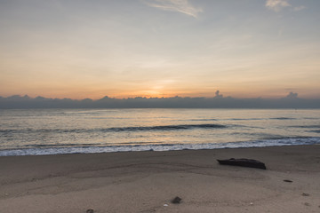 Morning at the beach in southern Thailand.