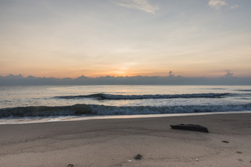 Morning at the beach in southern Thailand.