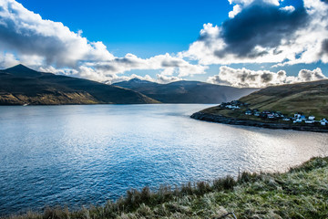 A Beautiful landscape with mountains and lake