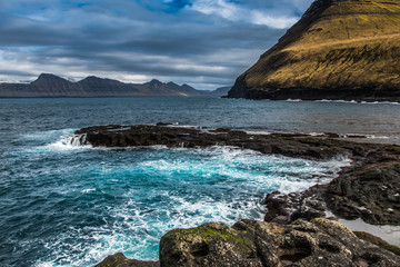 A Beautiful landscape with a rocky coastline