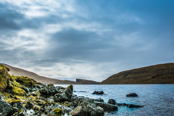 A Beautiful landscape with mountains and lake