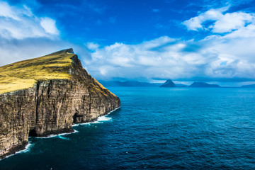 A Beautiful landscape with a rocky coastline
