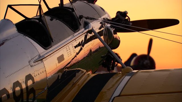 Sunset PT-22 Ryan Aircraft Close Up