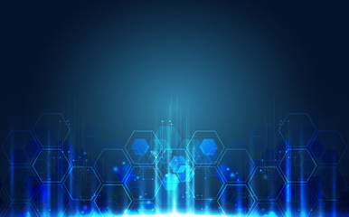 Abstract futuristic circuit board, Illustration high computer digital technology concept, Vector background.