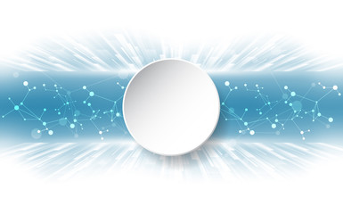 Abstract technological background concept with various technology elements. illustration Vector