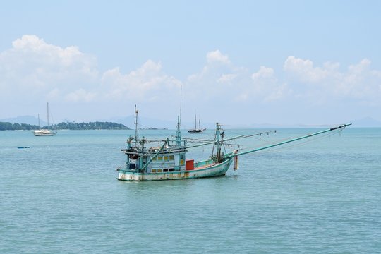Fishing boat in the Krabi province Thailand.