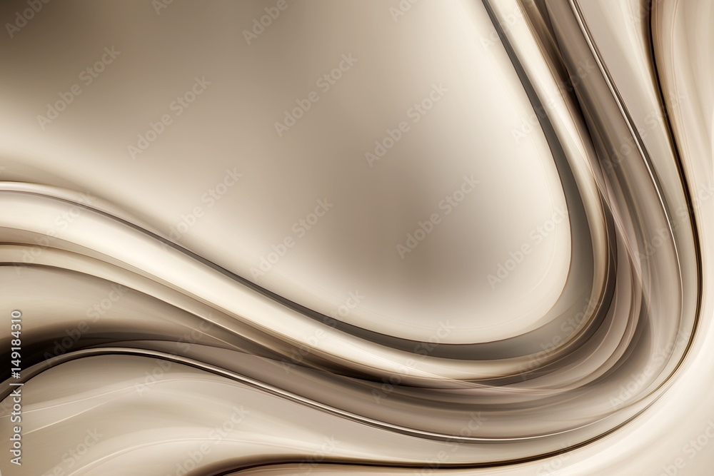 Fototapete brown modern bright waves art. blurred pattern effect background. abstract creative graphic template
