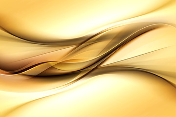 Gold modern bright waves art. Blurred pattern effect background. Abstract creative graphic template. 