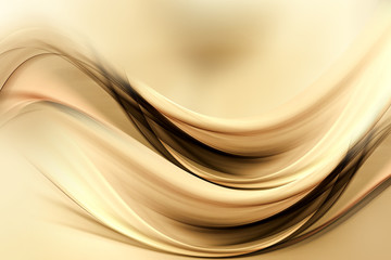 Fototapeta premium Dynamic sensitive background powerful design. Gold brown blurred color waves design.