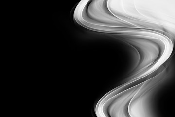 Naklejka premium Abstract Black White Waves Design Background