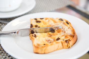 Morning bread in the hotel