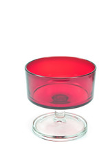 Empty alcohol glass isolated on white background
