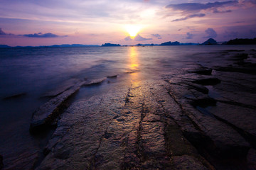 sunset twilight on Andaman sea,Thailand