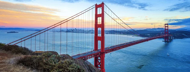 Zelfklevend Fotobehang Famous Golden Gate Bridge, San Francisco © Frédéric Prochasson