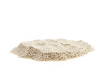 Obraz na płótnie Canvas Pile of sand isolated on white background.