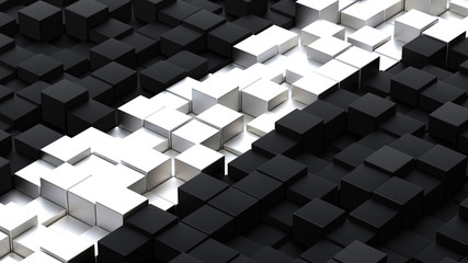 Abstract futuristic cubes shape background