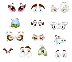 Cartoon heroes' eyes