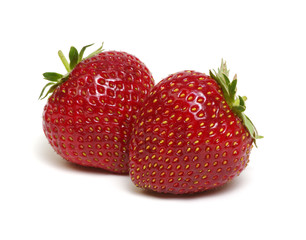 Fresh strawberry isolated on white