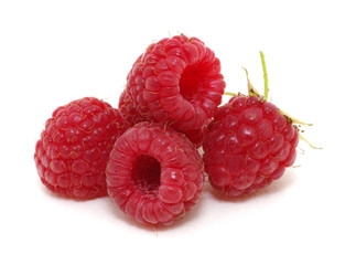 Fresh raspberry isolated on white