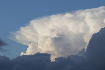 Large Cumulonimbus clouds before a storm.