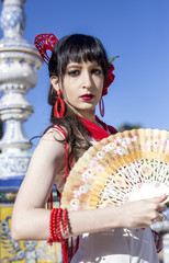 Young elegance flamenco dancer