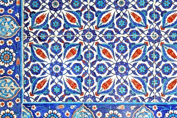 Foto op Plexiglas Oude Ottomaanse patroon tegel samenstelling. © Kenan