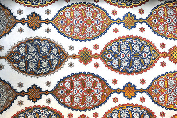 Ancient Ottoman patterned tile composition. - 149224743