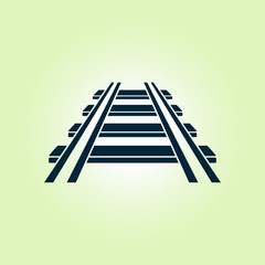 Railroad icon. Train sign. Track road symbol.  