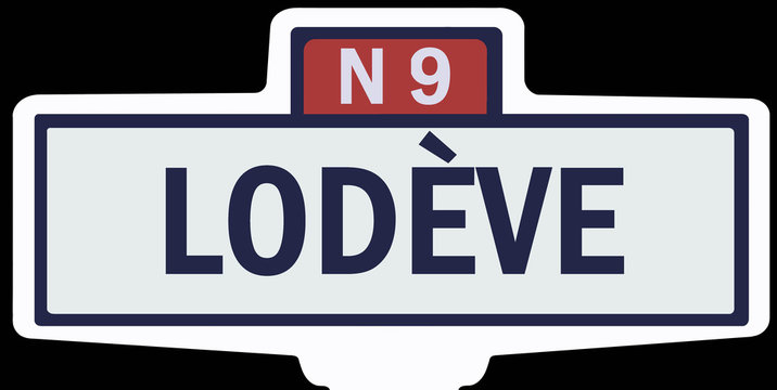 LOD&Egrave;VE - Ancien panneau entr&eacute;e d'agglom&eacute;ration