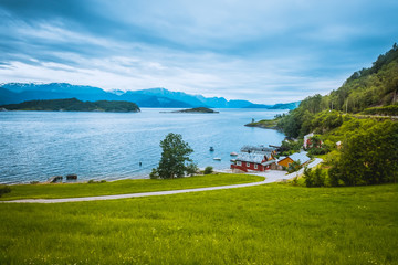 Beautiful Nature Hardangerfjord landscape Norway