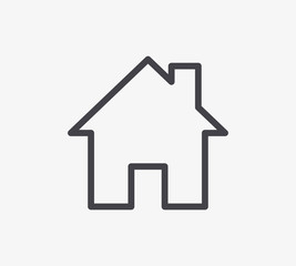House Line Icon. Editable Stroke.
